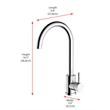 Elegant Kitchen and Bath Finn Stainless Steel Kitchen Faucet in Chrome