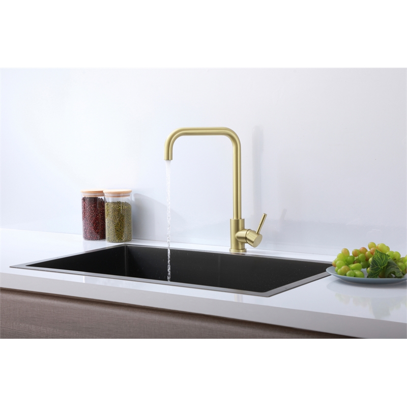 Elegant Kitchen and Bath Levi Stainless Steel Kitchen Faucet in Brushed Gold