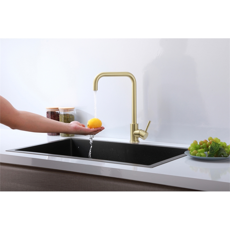 Elegant Kitchen and Bath Levi Stainless Steel Kitchen Faucet in Brushed Gold