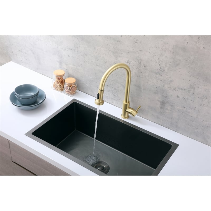 Elegant Kitchen and Bath Sem Stainless Steel Kitchen Faucet in Brushed Gold