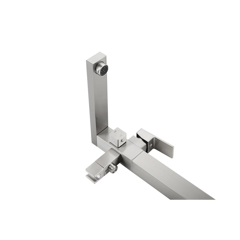 Elegant Kitchen and Bath Henry Brass Floor Mounted Tub Faucet in Brushed Nickel