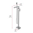 Elegant Kitchen and Bath Henry Brass Floor Mounted Tub Faucet in Chrome