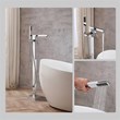 Elegant Kitchen and Bath Henry Brass Floor Mounted Tub Faucet in Chrome