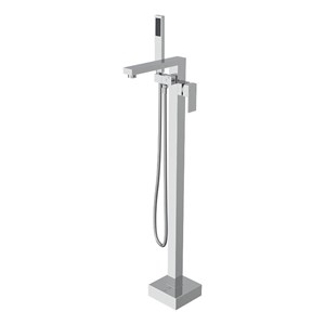 Elegant Kitchen and Bath Henry Brass Floor Mounted Tub Faucet in Chrome