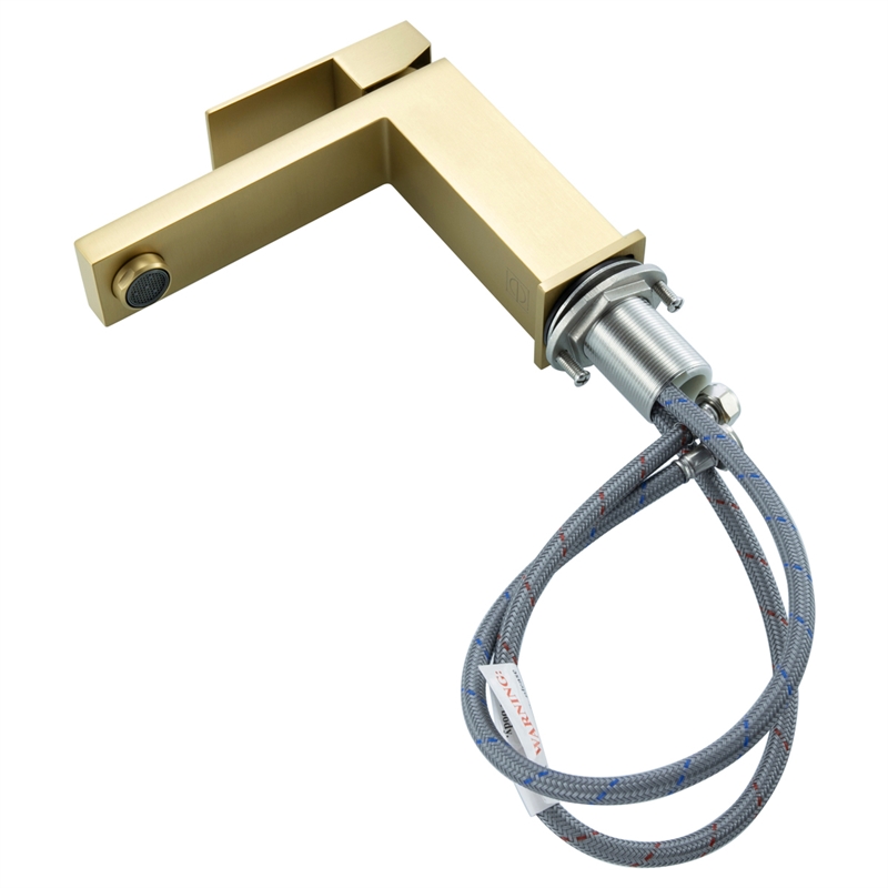 Elegant Kitchen and Bath Jakob Stainless Steel Bathroom Faucet in Gold