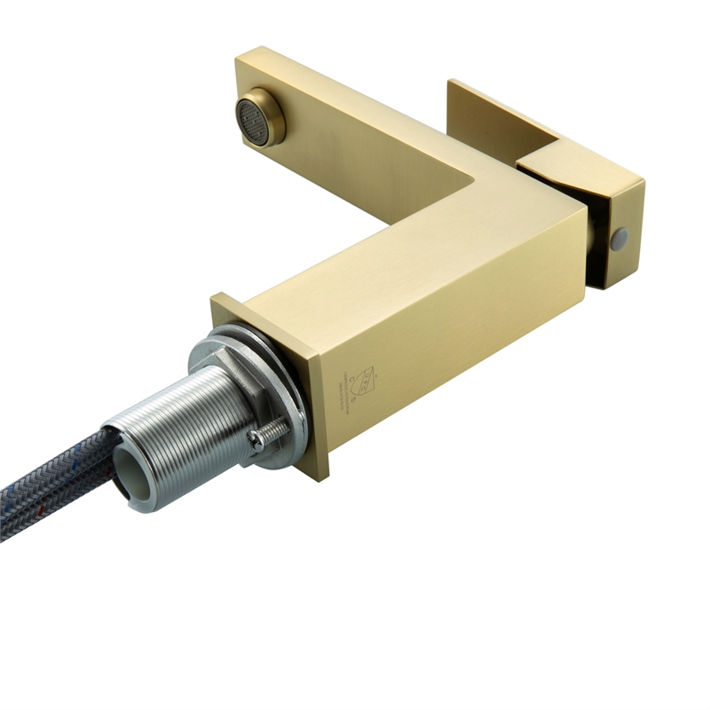 Elegant Kitchen and Bath Jakob Stainless Steel Bathroom Faucet in Gold