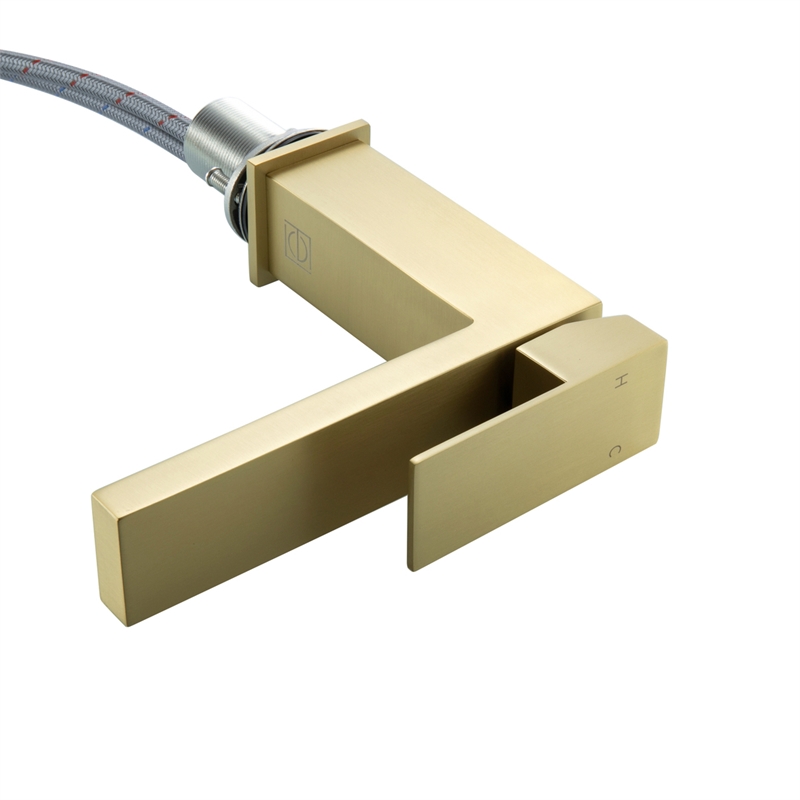 Elegant Kitchen and Bath Jakob Stainless Steel Bathroom Faucet in Gold