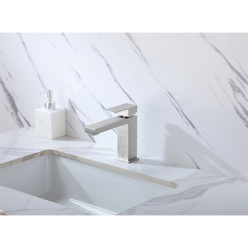 Elegant Kitchen and Bath Jakob Stainless Steel Bathroom Faucet in Nickel