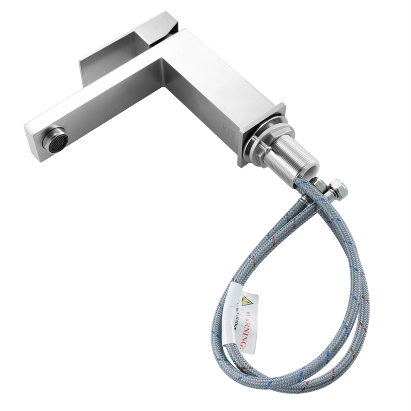 Elegant Kitchen and Bath Jakob Stainless Steel Bathroom Faucet in Nickel