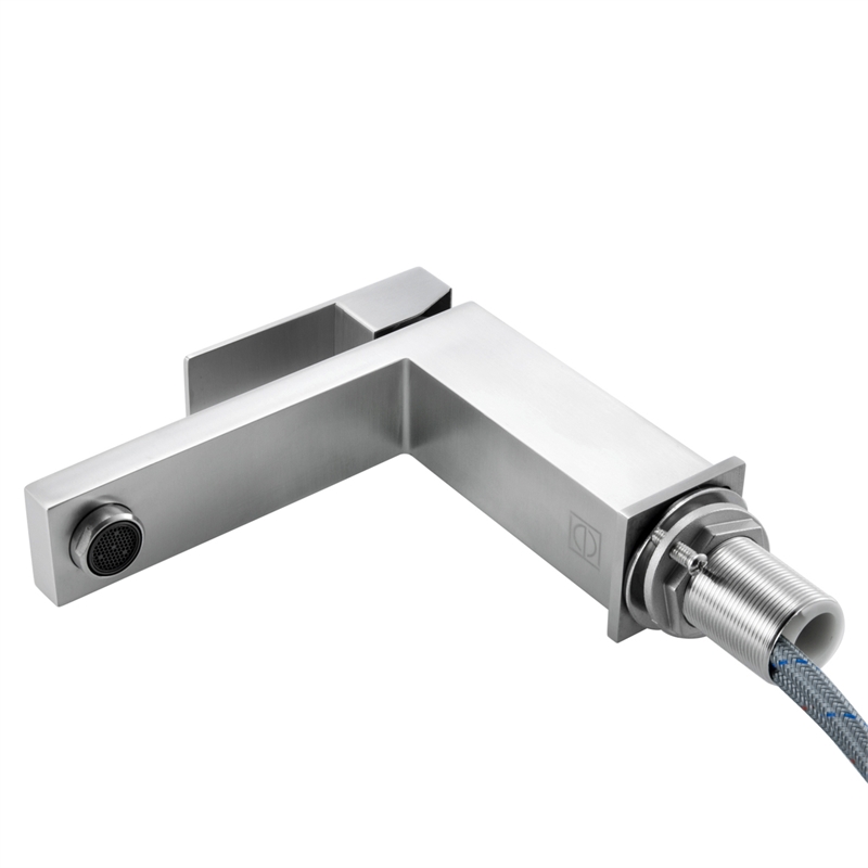 Elegant Kitchen and Bath Jakob Stainless Steel Bathroom Faucet in Nickel