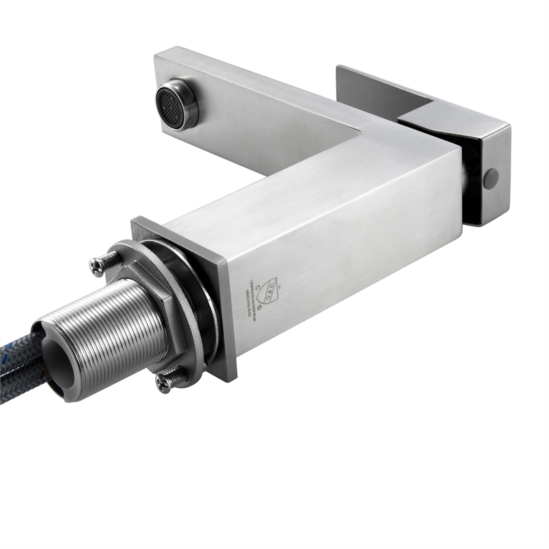 Elegant Kitchen and Bath Jakob Stainless Steel Bathroom Faucet in Nickel