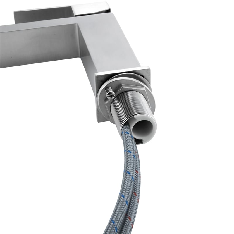 Elegant Kitchen and Bath Jakob Stainless Steel Bathroom Faucet in Nickel