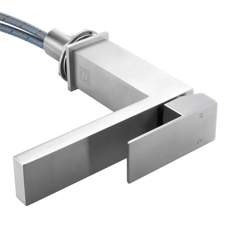 Elegant Kitchen and Bath Jakob Stainless Steel Bathroom Faucet in Nickel