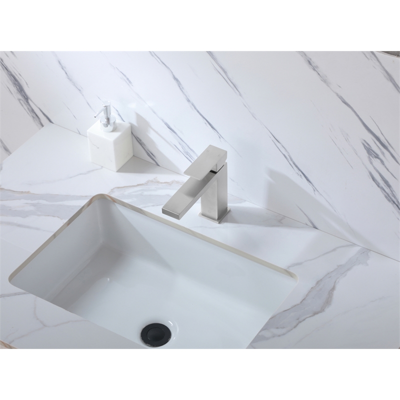 Elegant Kitchen and Bath Jakob Stainless Steel Bathroom Faucet in Nickel