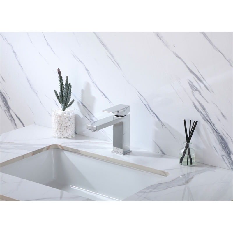 Elegant Kitchen and Bath Jakob Stainless Steel Bathroom Faucet in Chrome