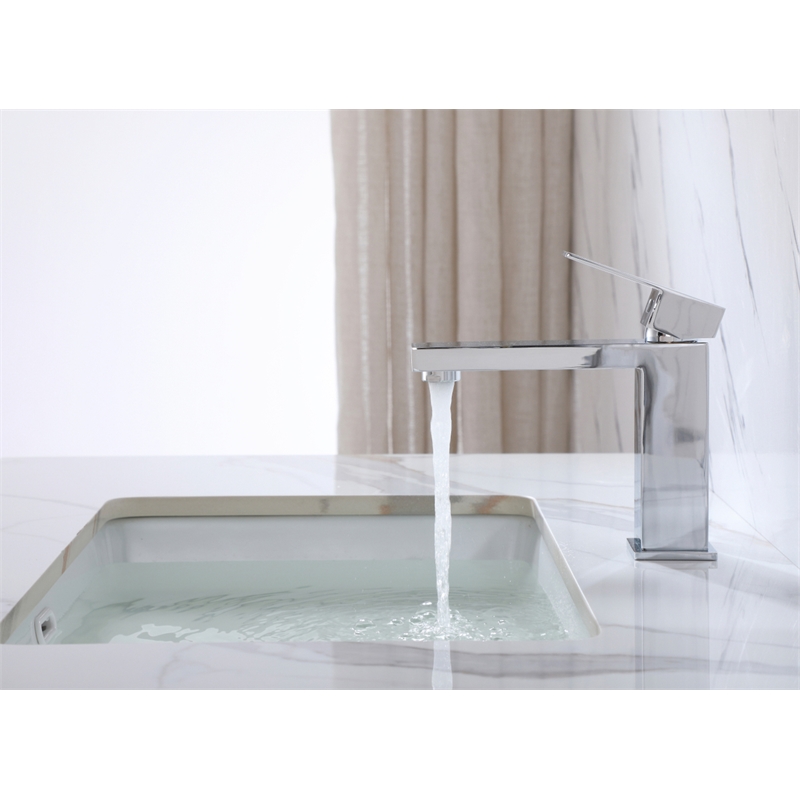 Elegant Kitchen and Bath Jakob Stainless Steel Bathroom Faucet in Chrome