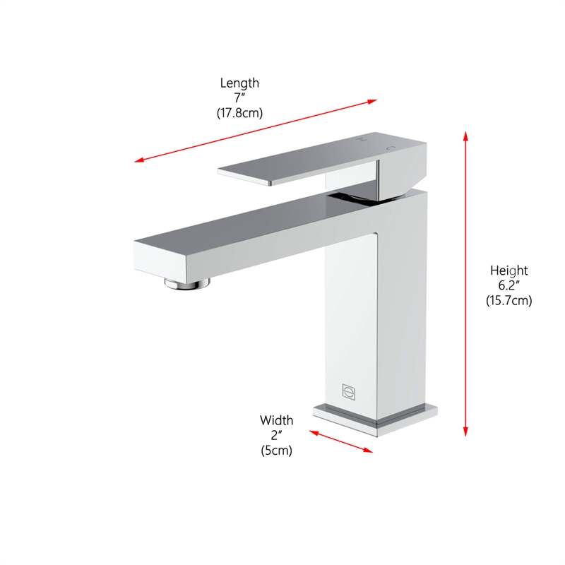 Elegant Kitchen and Bath Jakob Stainless Steel Bathroom Faucet in Chrome