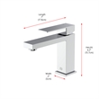 Elegant Kitchen and Bath Jakob Stainless Steel Bathroom Faucet in Chrome
