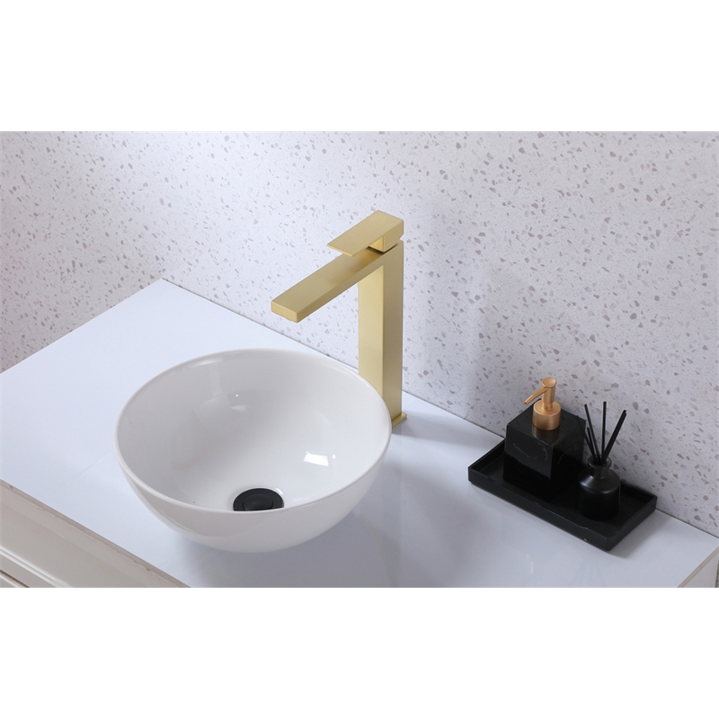 Elegant Kitchen and Bath Jakob Stainless Steel Bathroom Faucet in Brushed Gold