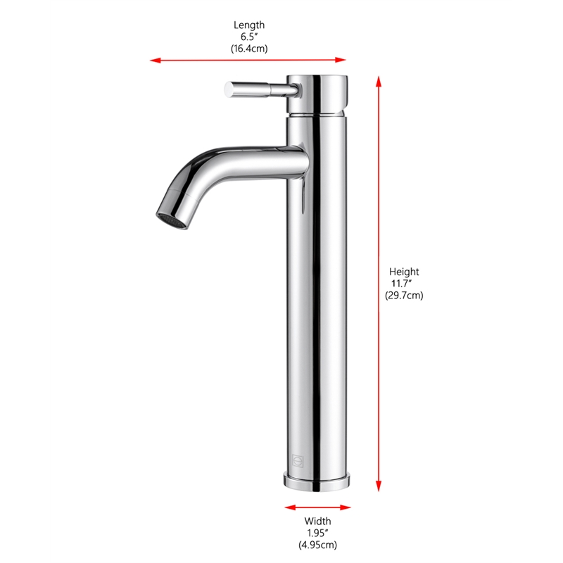 Elegant Kitchen and Bath Victor Stainless Steel Bathroom Faucet in Chrome
