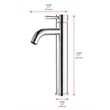 Elegant Kitchen and Bath Victor Stainless Steel Bathroom Faucet in Chrome