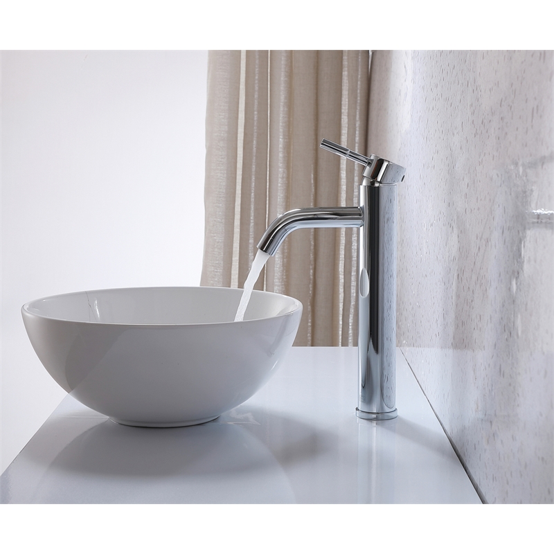 Elegant Kitchen and Bath Victor Stainless Steel Bathroom Faucet in Chrome