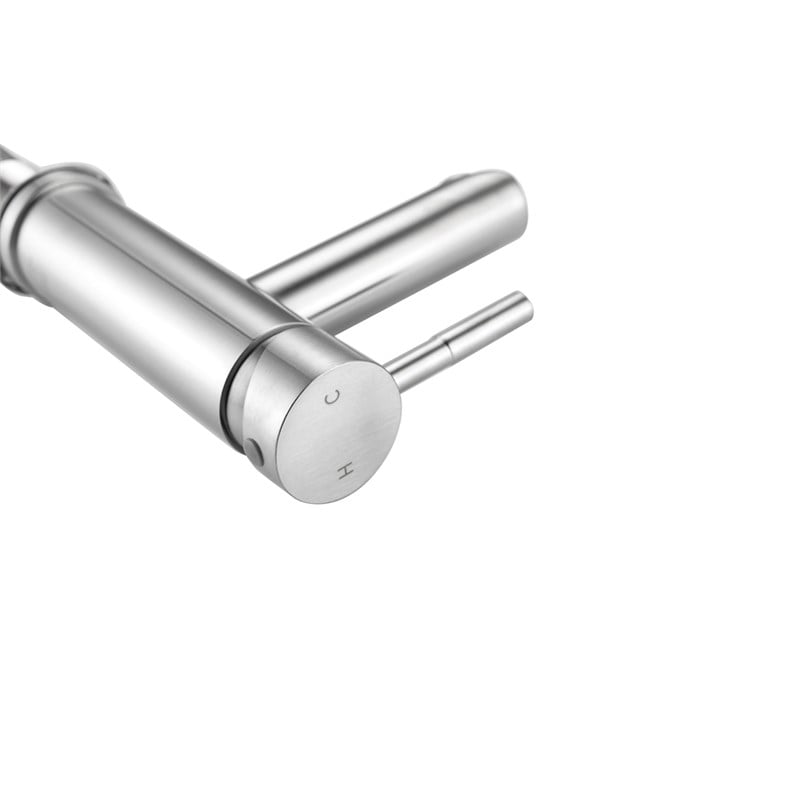 Elegant Kitchen and Bath Mia Stainless Steel Bathroom Faucet in Brushed Nickel