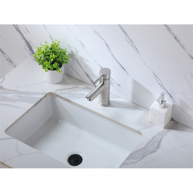 Elegant Kitchen and Bath Mia Stainless Steel Bathroom Faucet in Brushed Nickel