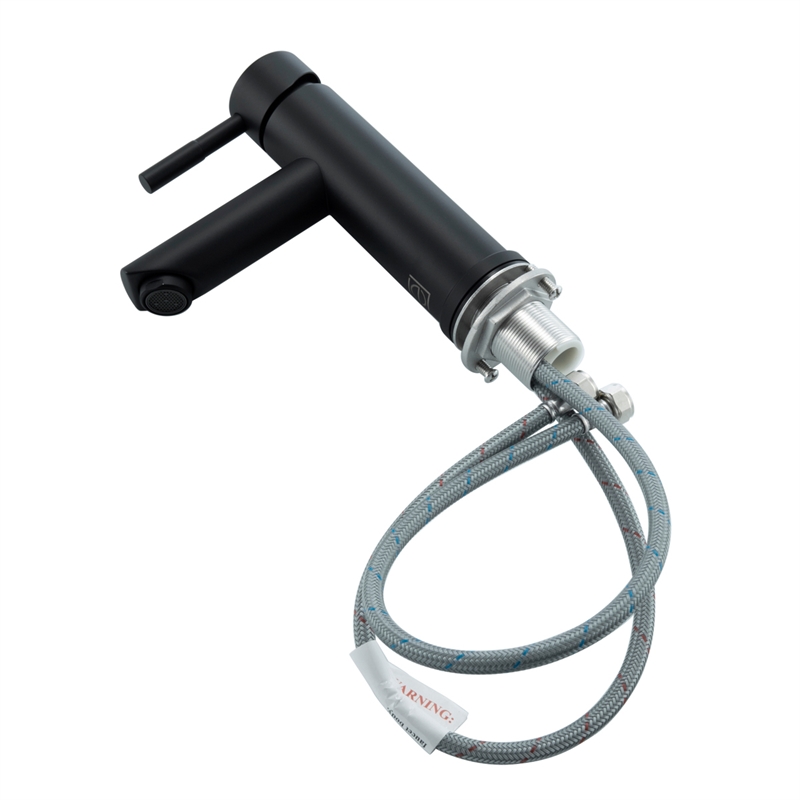 Elegant Kitchen and Bath Mia Stainless Steel Bathroom Faucet in Matte Black