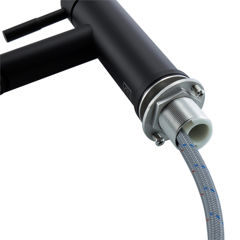 Elegant Kitchen and Bath Mia Stainless Steel Bathroom Faucet in Matte Black