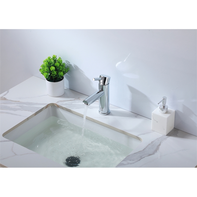 Elegant Kitchen and Bath Mia Stainless Steel Bathroom Faucet in Chrome