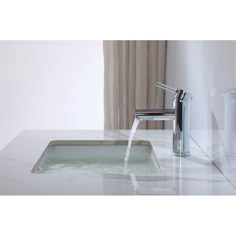 Elegant Kitchen and Bath Mia Stainless Steel Bathroom Faucet in Chrome