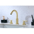 Elegant Kitchen and Bath Leah Brass Double Handle Bathroom Faucet in Gold