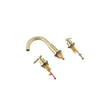 Elegant Kitchen and Bath Leah Brass Double Handle Bathroom Faucet in Gold