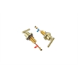 Elegant Kitchen and Bath Leah Brass Double Handle Bathroom Faucet in Gold