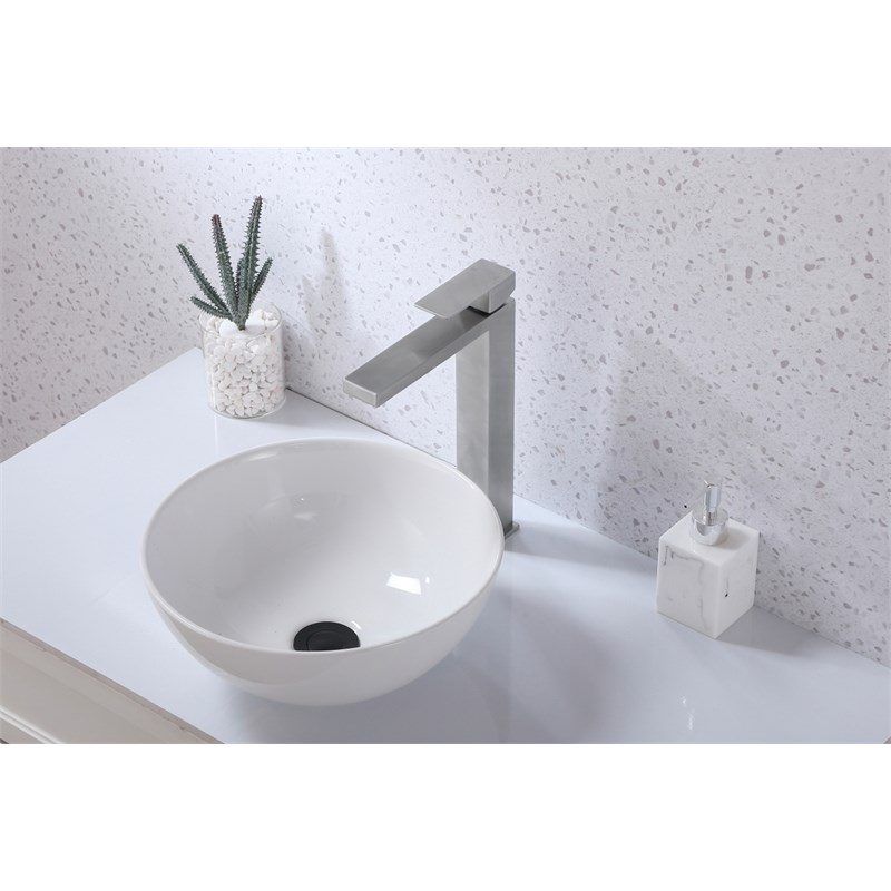 Elegant Kitchen and Bath Jakob Stainless Steel Bathroom Faucet in Brushed Nickel