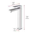 Elegant Kitchen and Bath Jakob Modern Stainless Steel Bathroom Faucet in Chrome