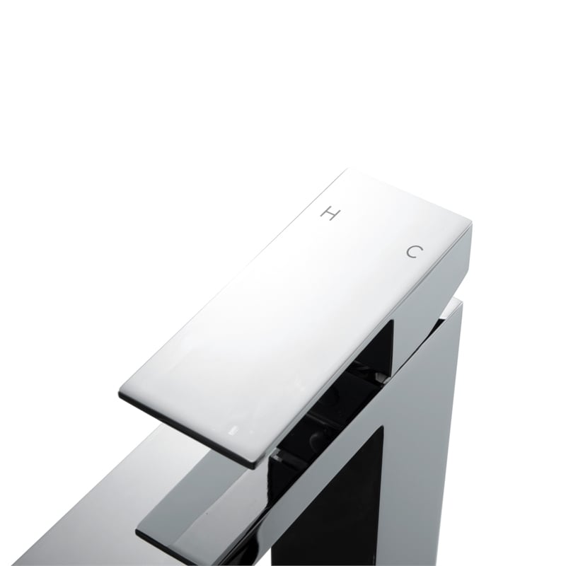 Elegant Kitchen and Bath Jakob Modern Stainless Steel Bathroom Faucet in Chrome