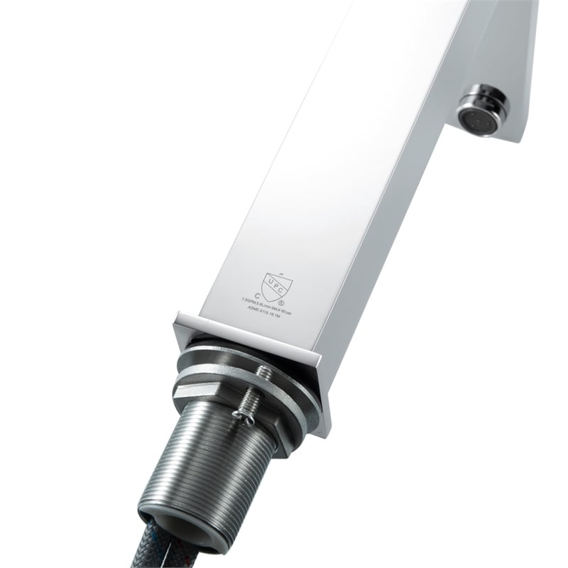 Elegant Kitchen and Bath Jakob Modern Stainless Steel Bathroom Faucet in Chrome