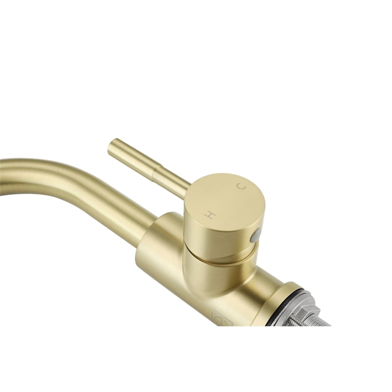 Elegant Kitchen and Bath Louis Stainless Steel Bathroom Faucet in Brushed Gold