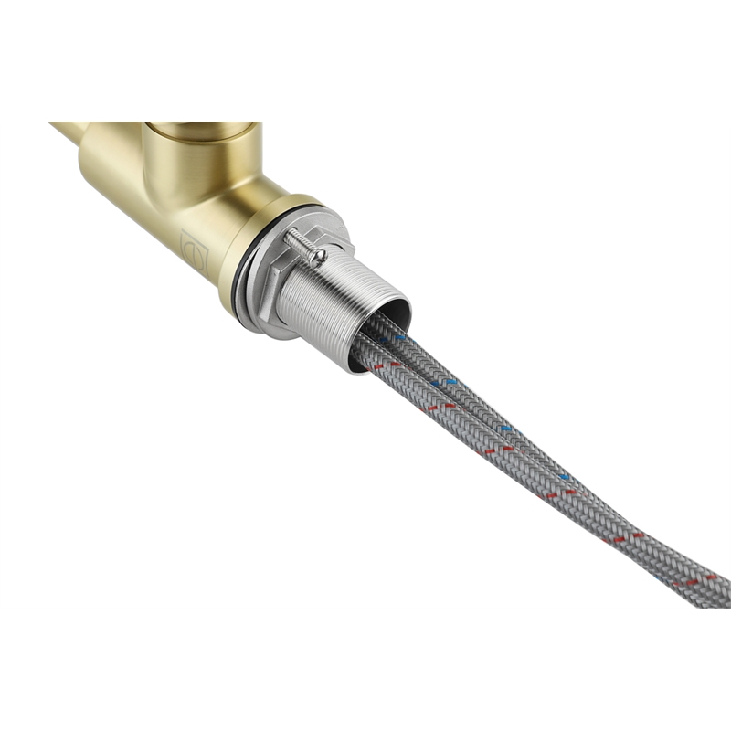 Elegant Kitchen and Bath Louis Stainless Steel Bathroom Faucet in Brushed Gold