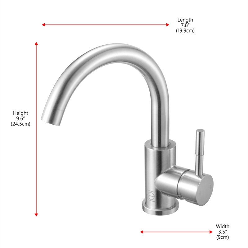 Elegant Kitchen and Bath Louis Stainless Steel Bathroom Faucet in Brushed Nickel