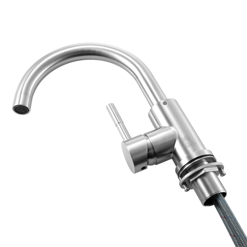 Elegant Kitchen and Bath Louis Stainless Steel Bathroom Faucet in Brushed Nickel