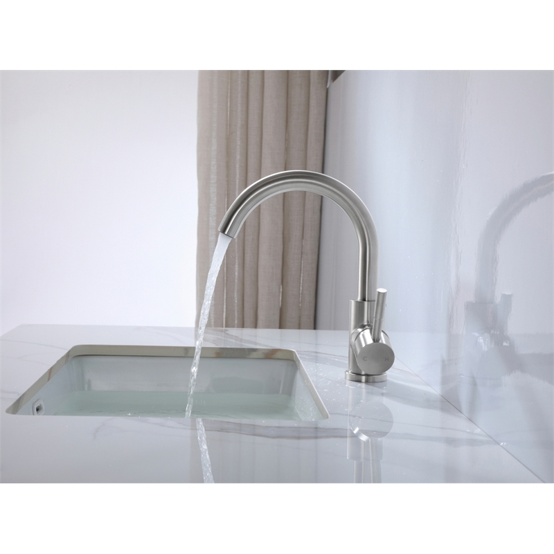 Elegant Kitchen and Bath Louis Stainless Steel Bathroom Faucet in Brushed Nickel