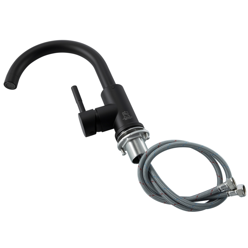 Elegant Kitchen and Bath Louis Stainless Steel Bathroom Faucet in Matte Black