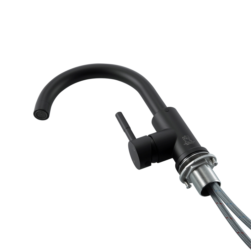 Elegant Kitchen and Bath Louis Stainless Steel Bathroom Faucet in Matte Black