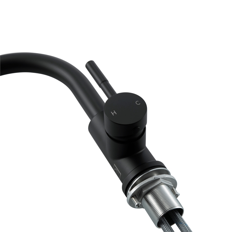 Elegant Kitchen and Bath Louis Stainless Steel Bathroom Faucet in Matte Black