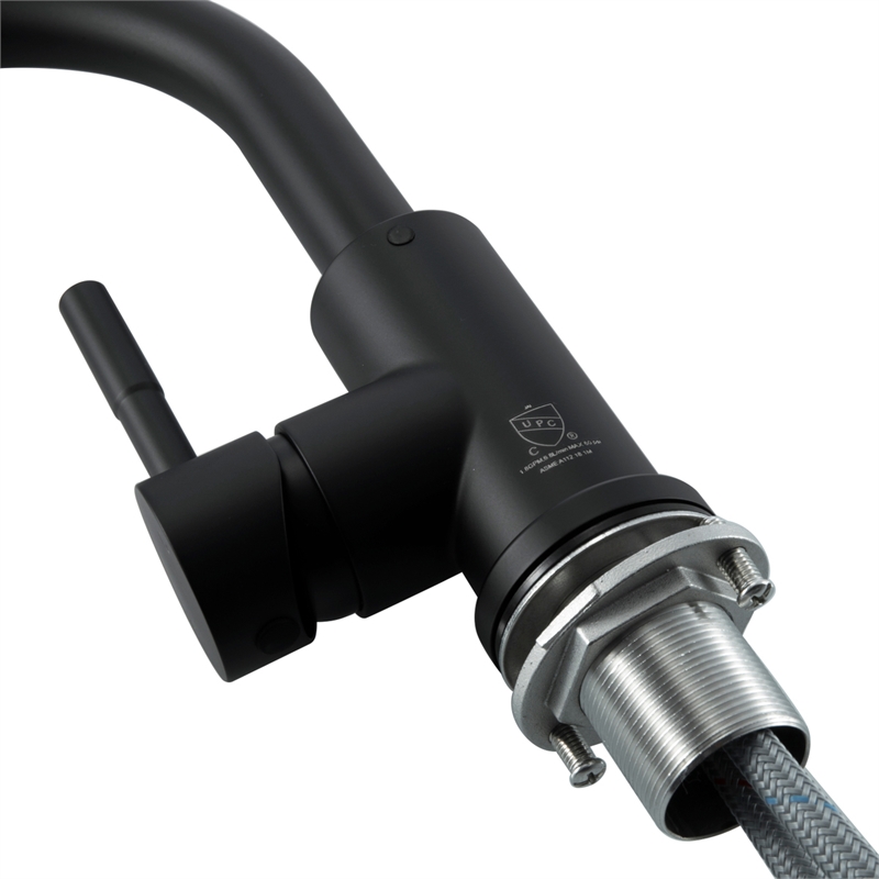 Elegant Kitchen and Bath Louis Stainless Steel Bathroom Faucet in Matte Black