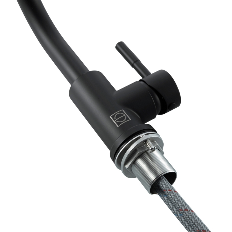 Elegant Kitchen and Bath Louis Stainless Steel Bathroom Faucet in Matte Black