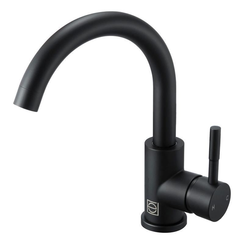 Elegant Kitchen and Bath Louis Stainless Steel Bathroom Faucet in Matte Black
